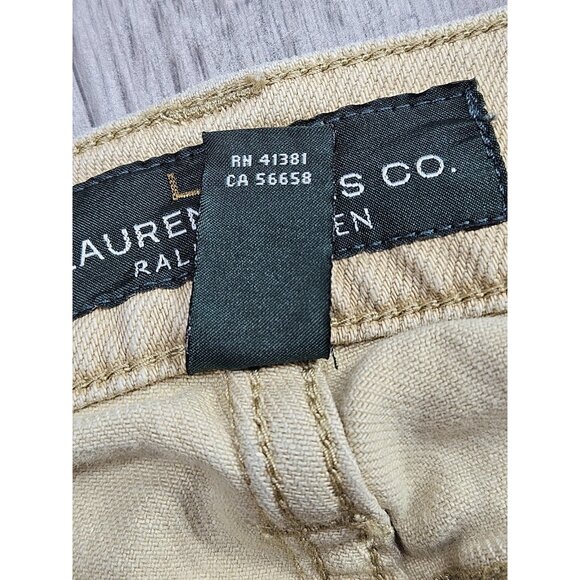 Lauren Ralph Lauren Jeans Womens 8 Beige Straight Leg Zip Pocket Classic Pants - Picture 4 of 11